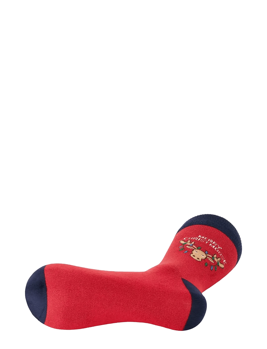 Lindbergh - Christmas bamboo sock - tennissocken - clear red - 2