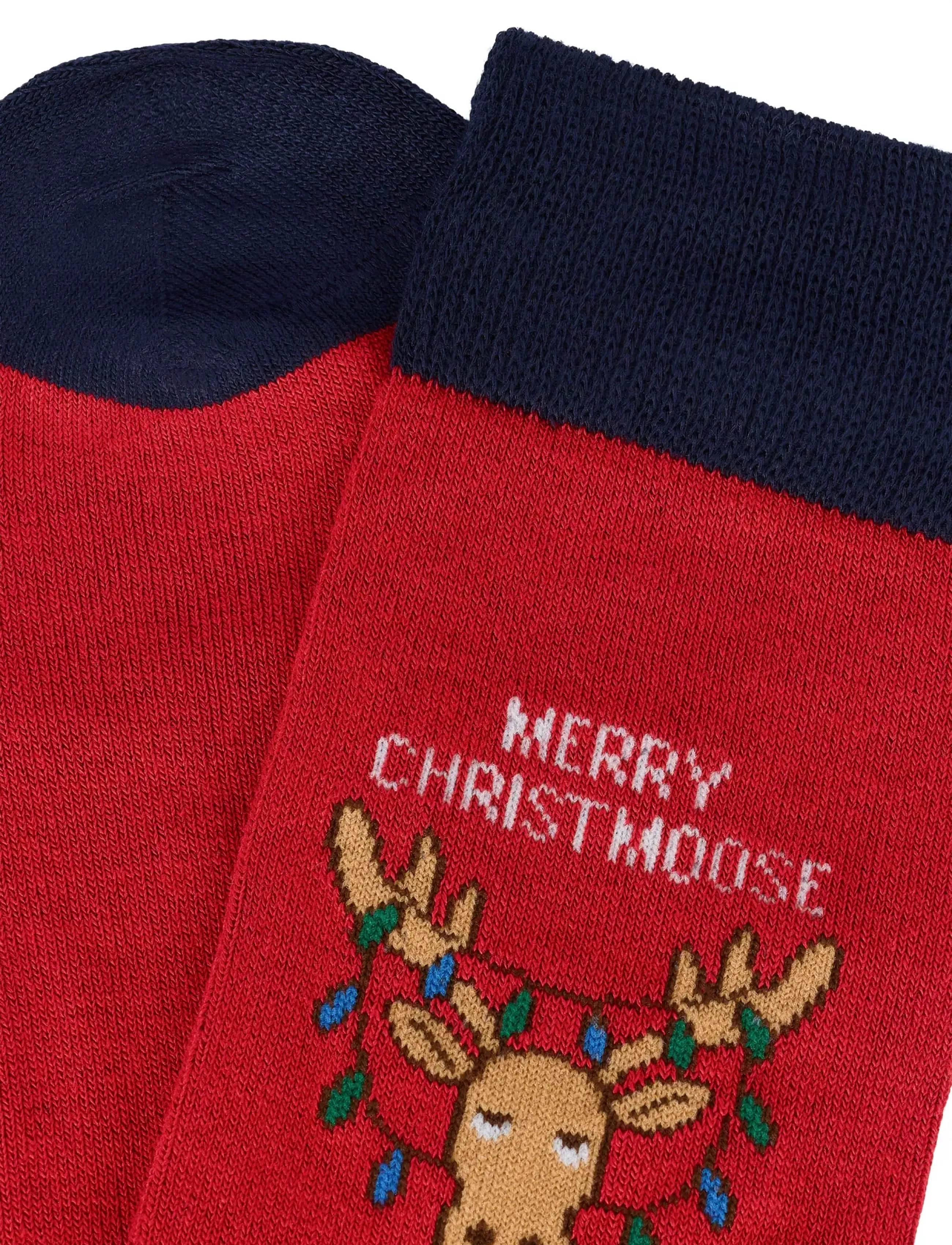 Lindbergh - Christmas bamboo sock - tennissocken - clear red - 3