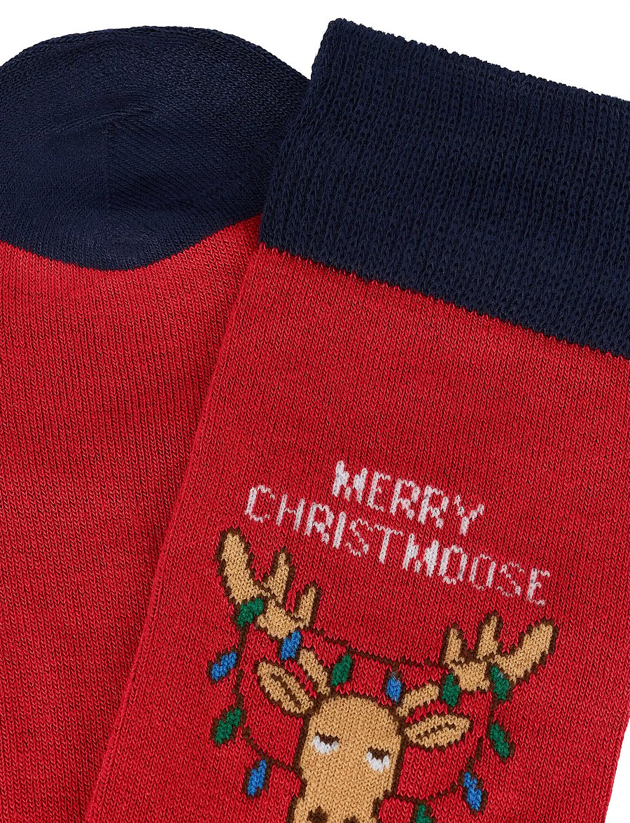 Lindbergh - Christmas bamboo sock - tennissocken - clear red - 3