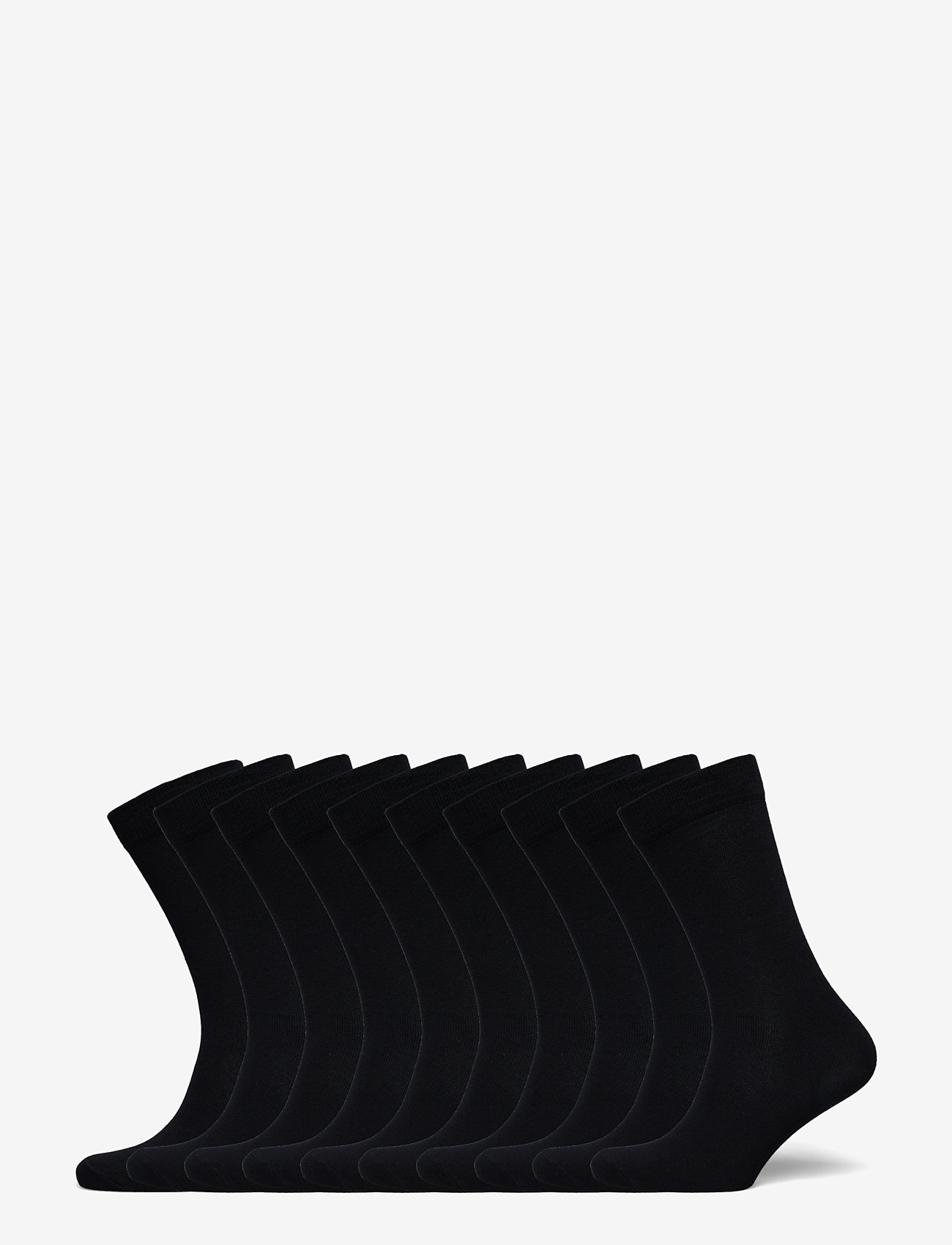 Lindbergh - 10-pack solid cotton sock - black - 0