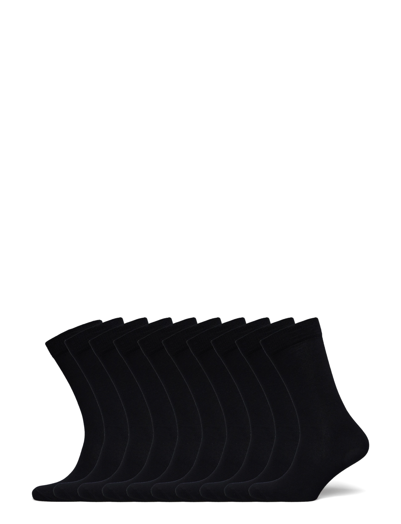 10-pack solid cotton sock - BLACK