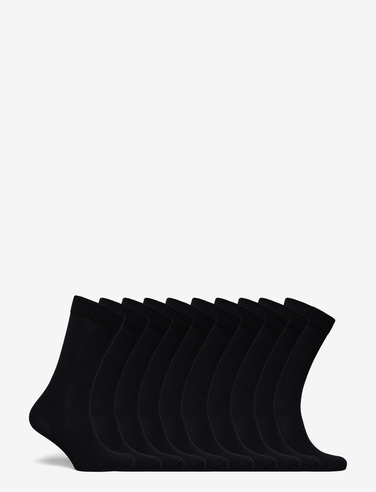 Lindbergh - 10-pack solid cotton sock - black - 1