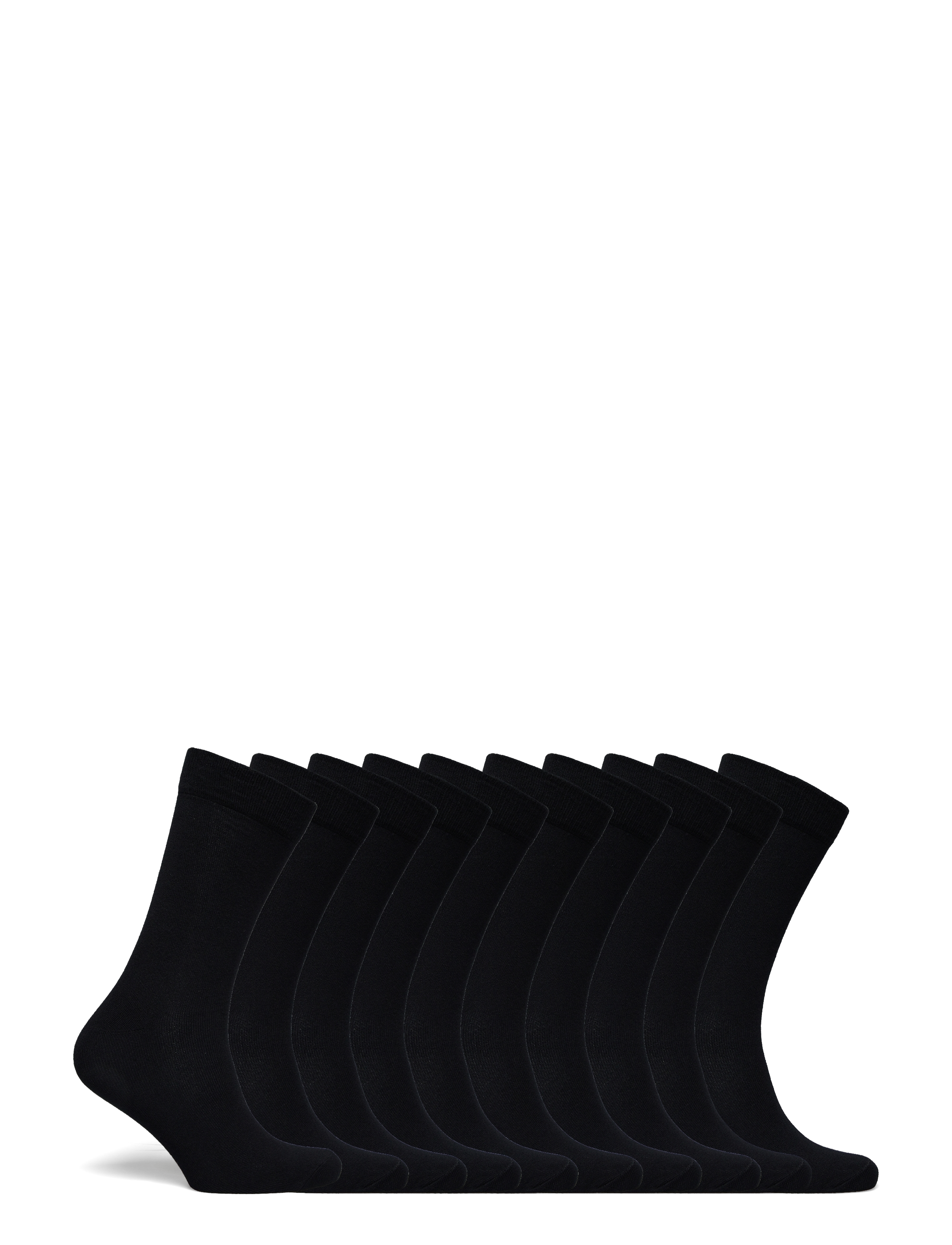 Lindbergh - 10-pack solid cotton sock - black - 1