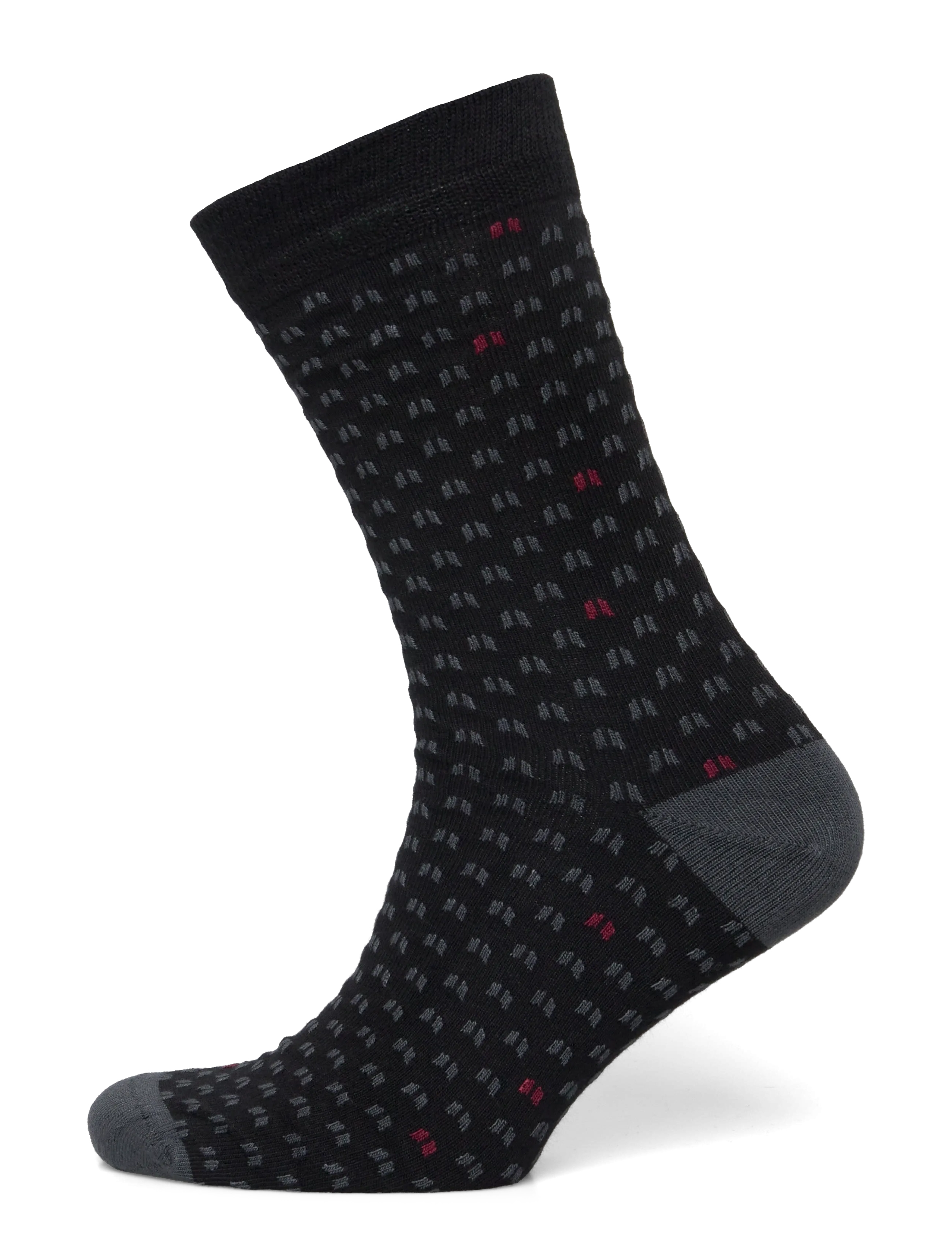 Pattern bamboo sock - BLACK