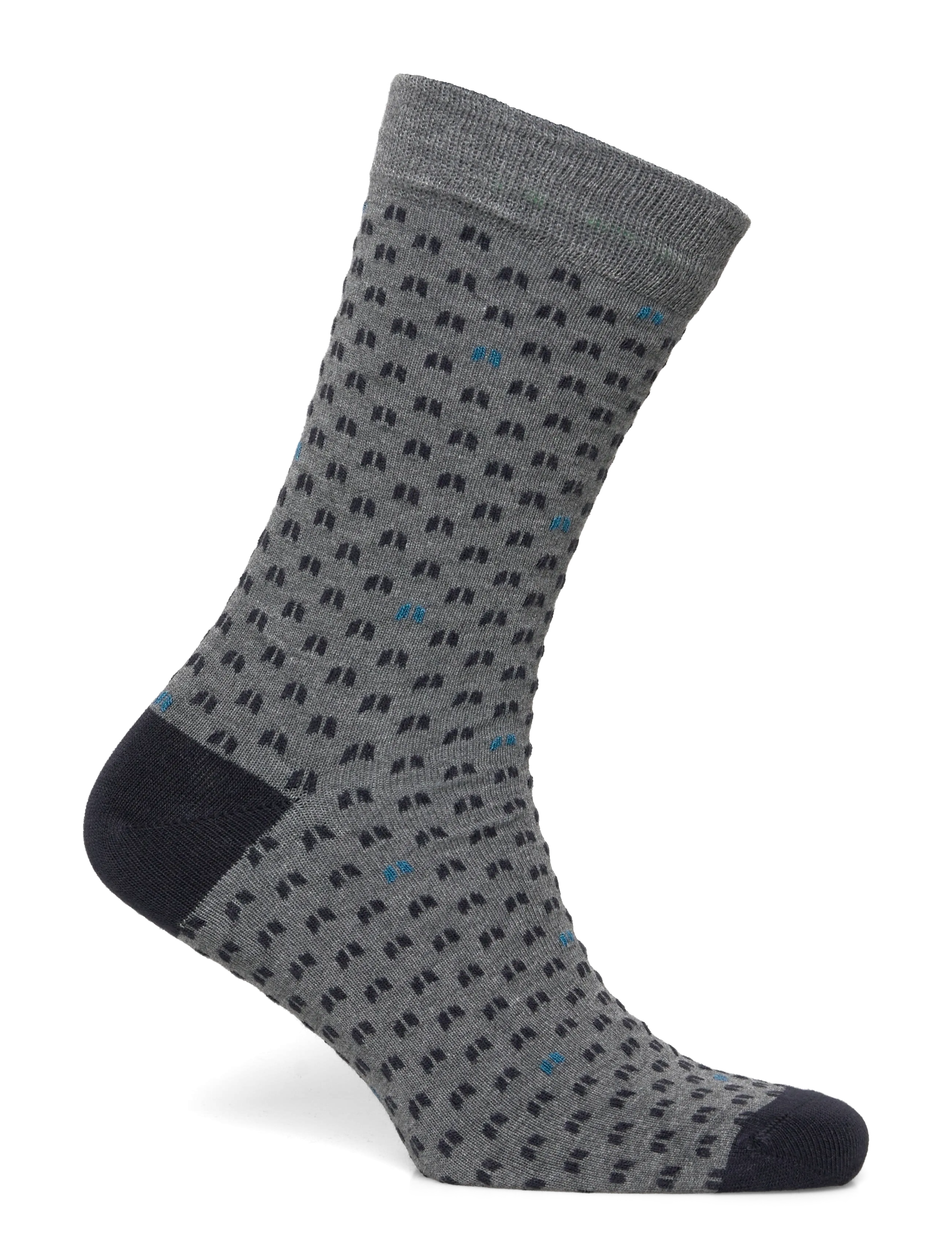 Lindbergh - Pattern bamboo sock - grey mel - 1