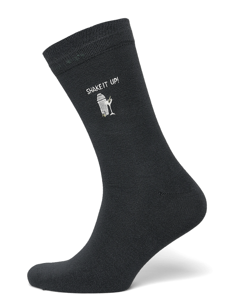 Lindbergh - Embroidery bamboo sock - klassikalised sokid - dk grey - 0