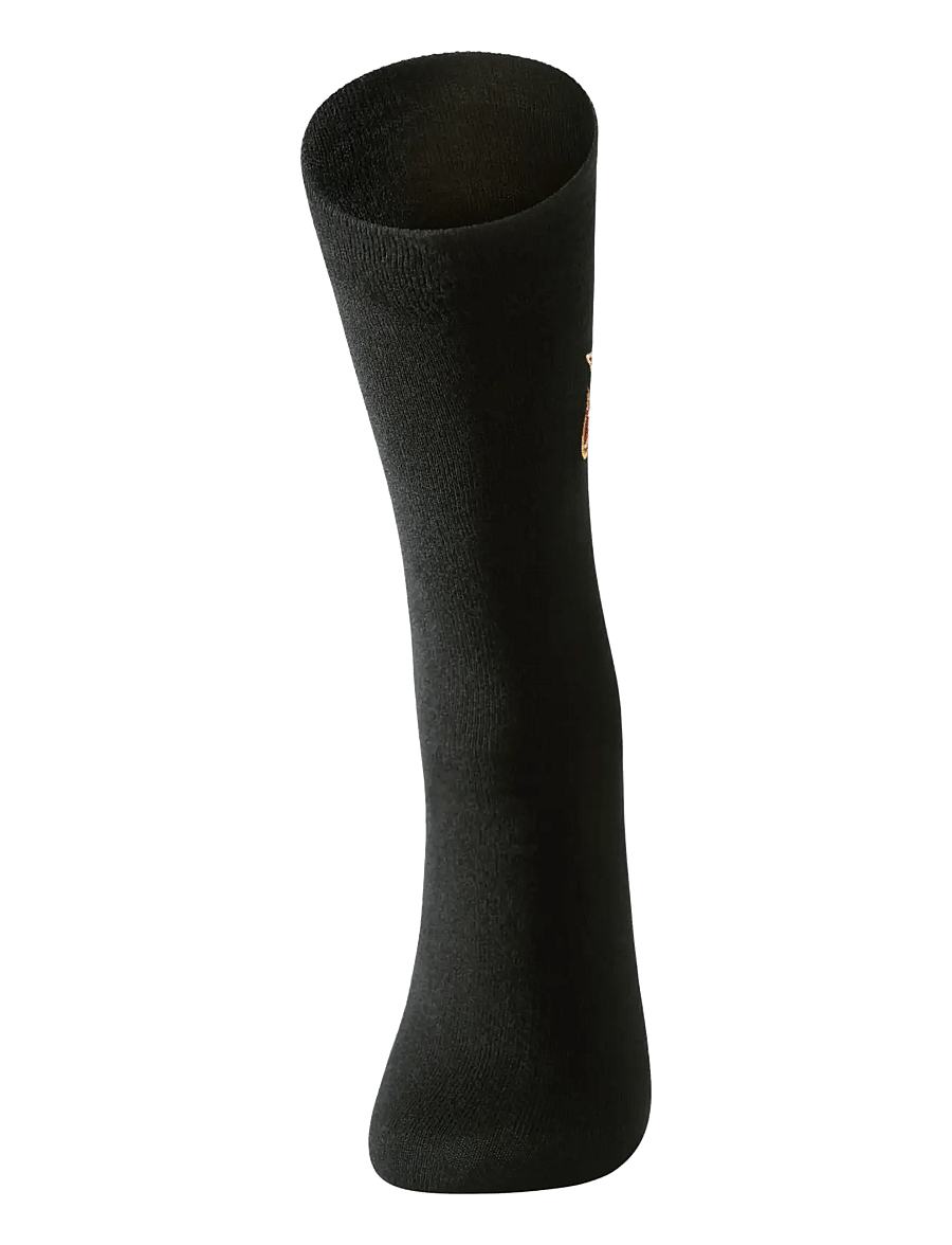 Lindbergh - Embroidery bamboo sock - crew socks - black ink - 1