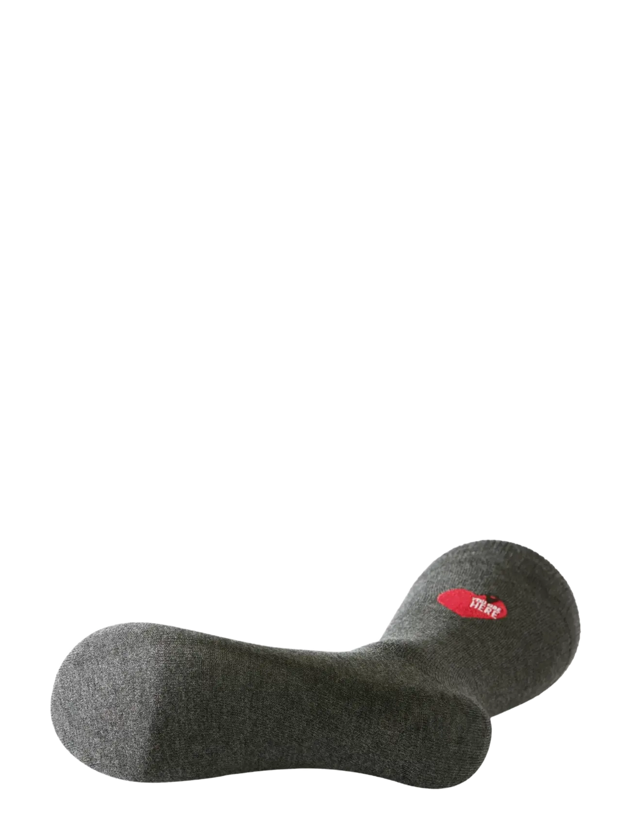 Lindbergh - Embroidery bamboo sock - crew socks - charcoal mel - 2