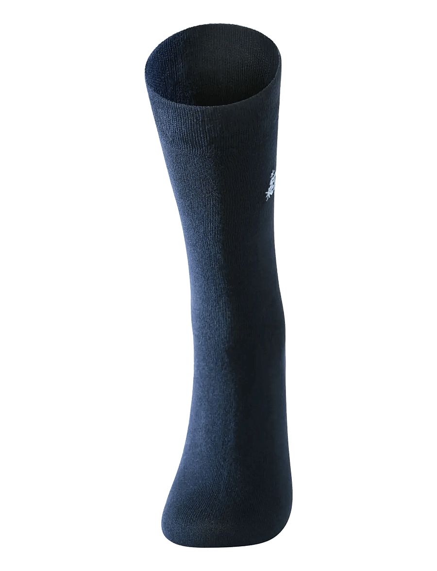 Lindbergh - Embroidery bamboo sock - crew socks - navy - 1
