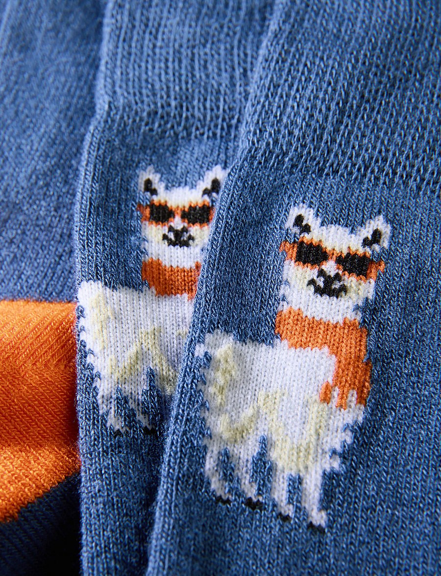 Lindbergh - Animal bamboo sock - crew socks - deep blue - 3