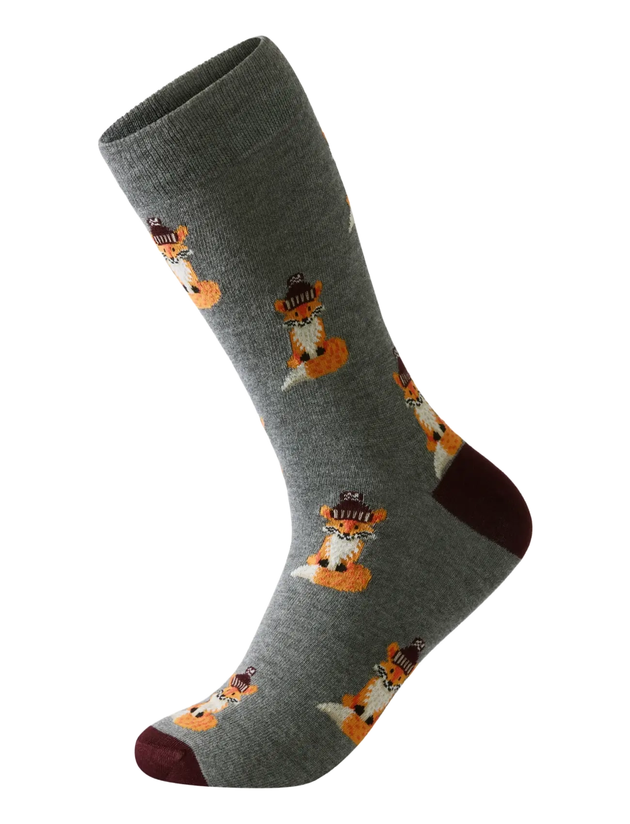 Lindbergh Animal bamboo sock - Kollektionen - DK GREY MEL / grey
