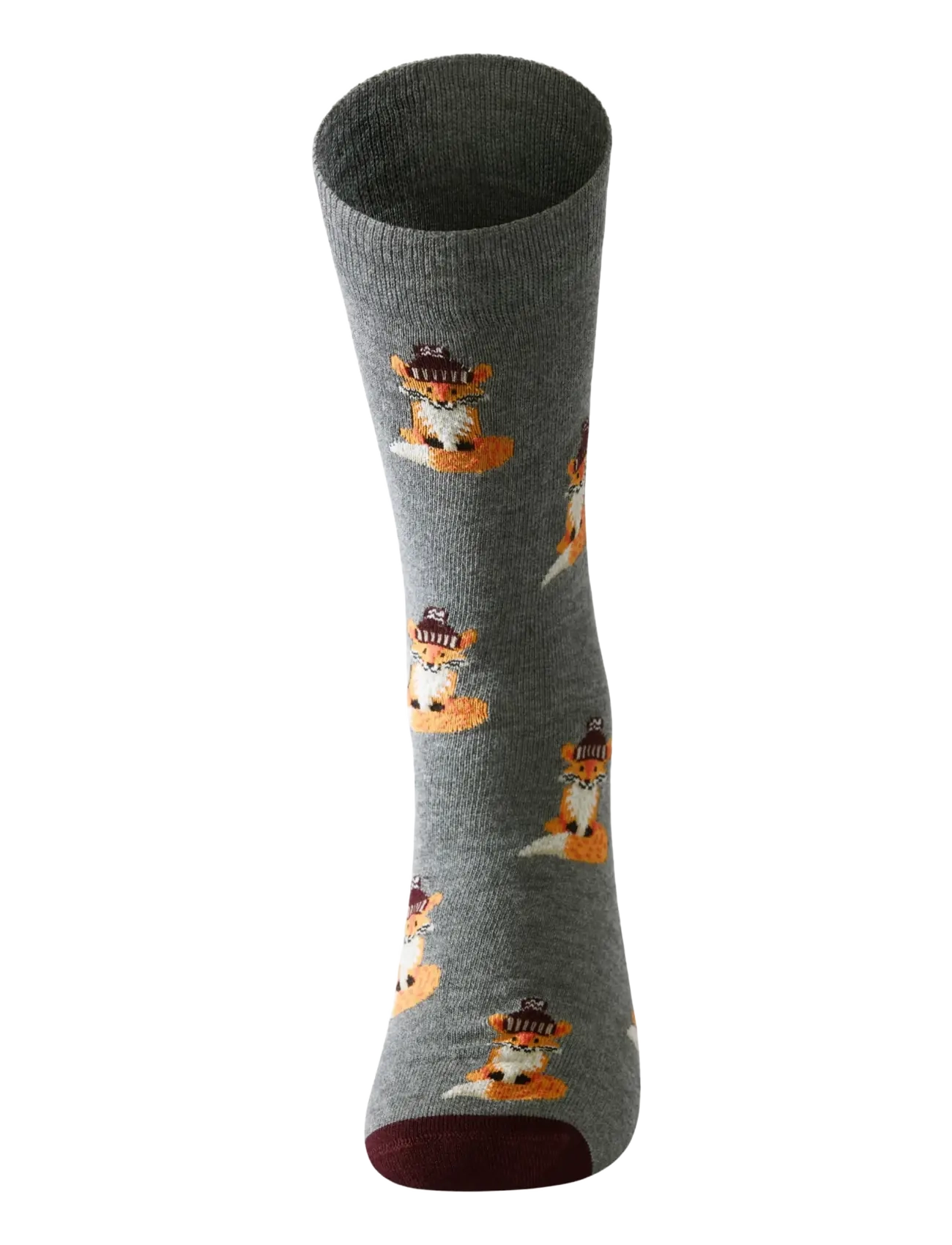 Lindbergh - Animal bamboo sock - tennissocken - dk grey mel - 1