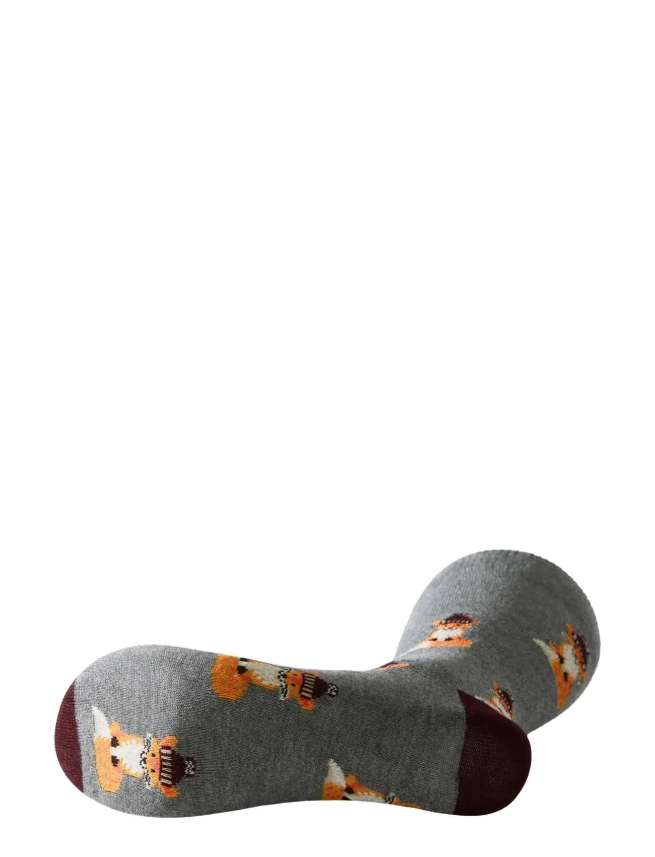Lindbergh - Animal bamboo sock - tennissocken - dk grey mel - 2
