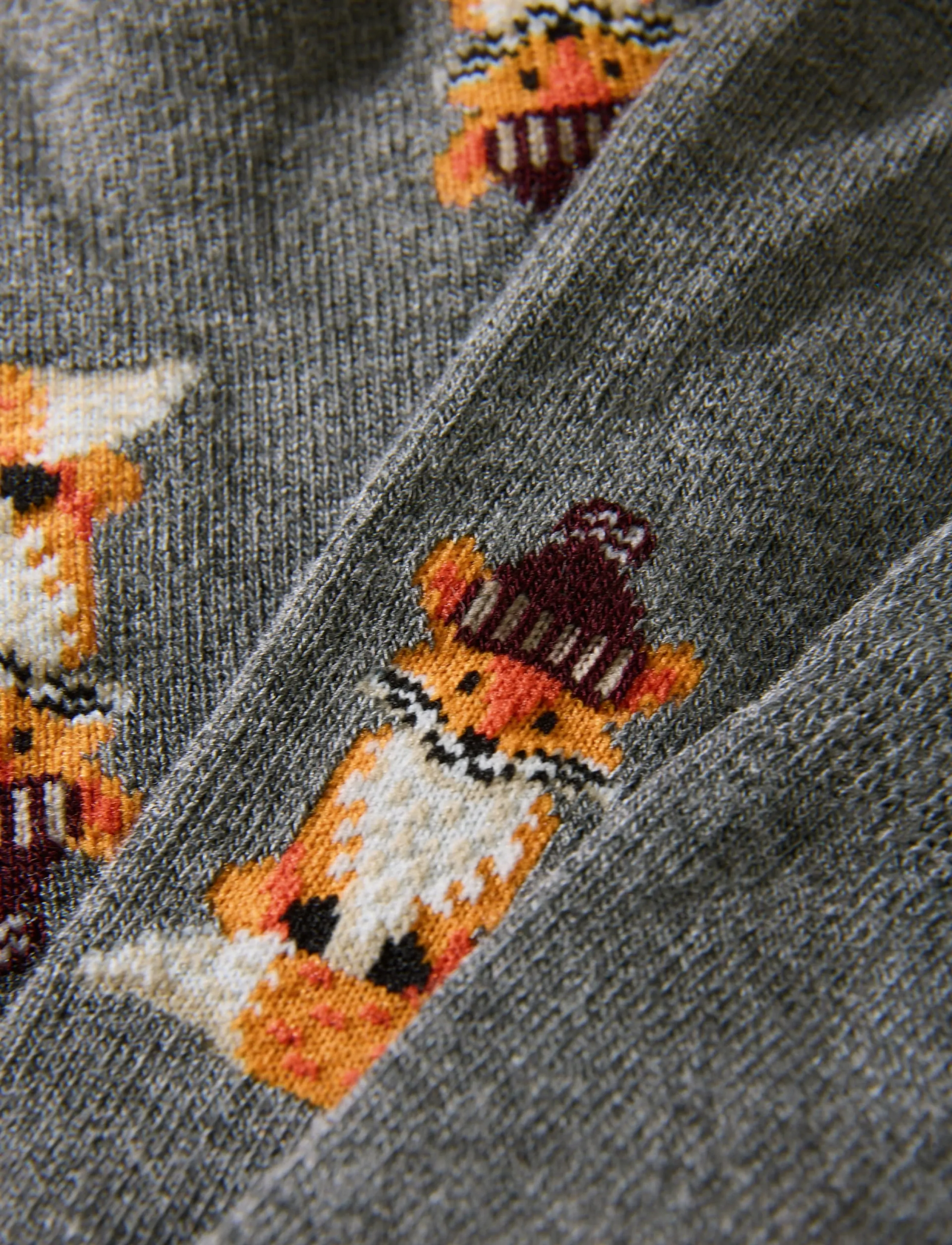 Lindbergh - Animal bamboo sock - tennissocken - dk grey mel - 3