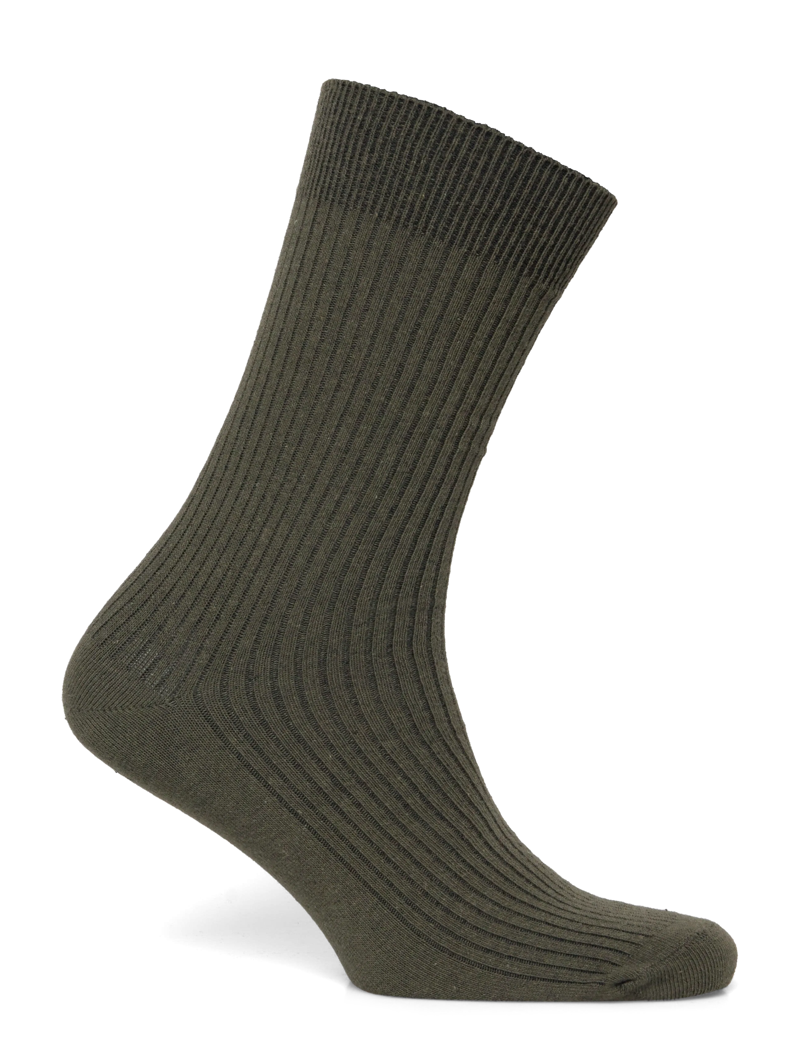 Lindbergh - DB yarn recycled cotton blend sock - army mel - 1