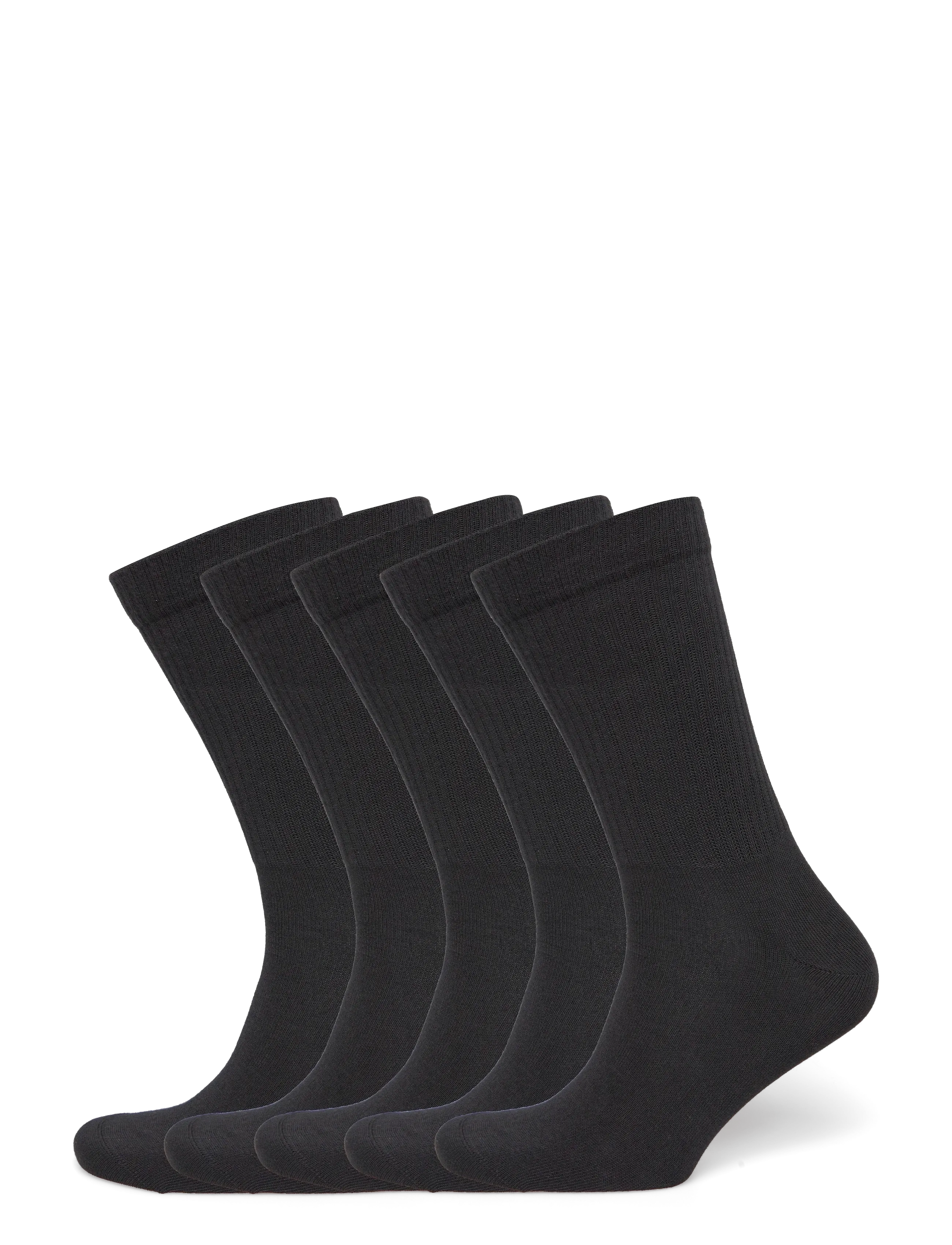 Lindbergh 5pack cotton tennis sock - Män - BLACK / black