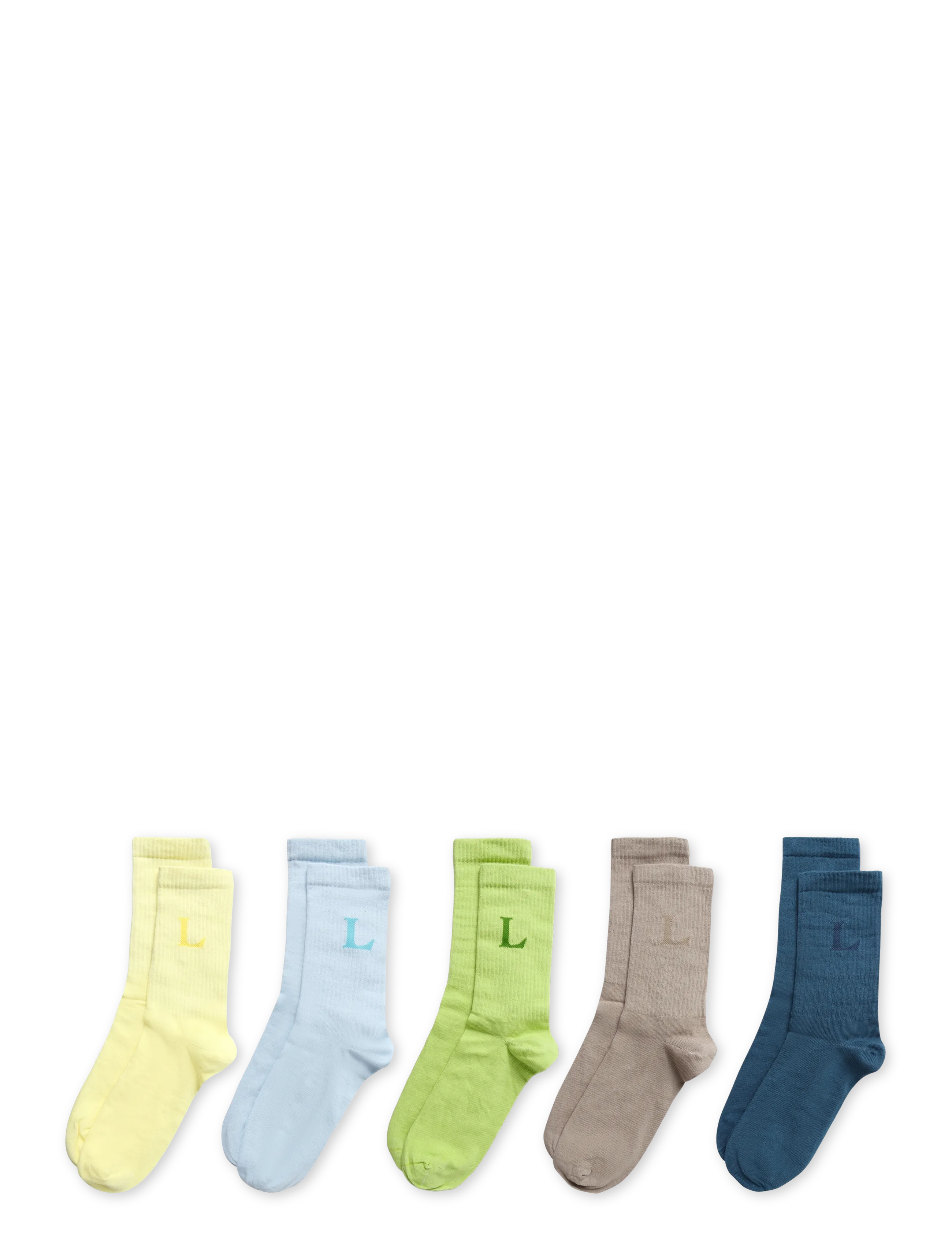 Lindbergh - 5 pk logo socks - lowest prices - multi - 1