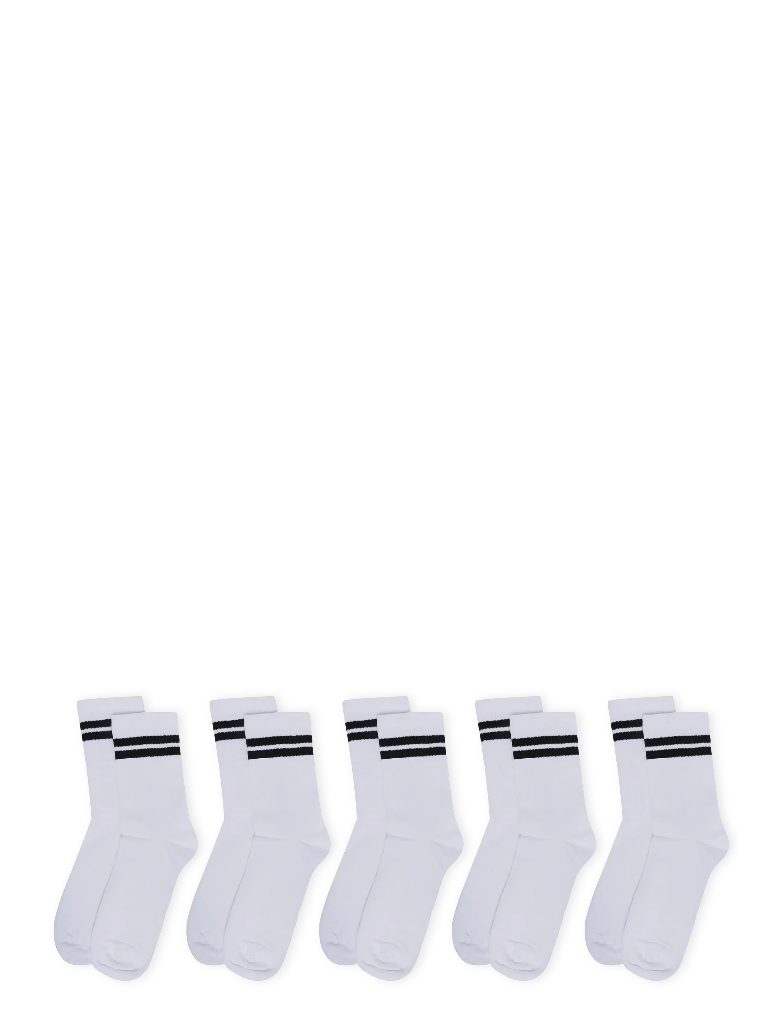 Lindbergh - 5 pk sock contrast stripe - lowest prices - white - 1