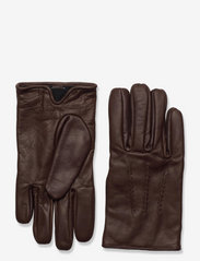 Leather gloves - BROWN