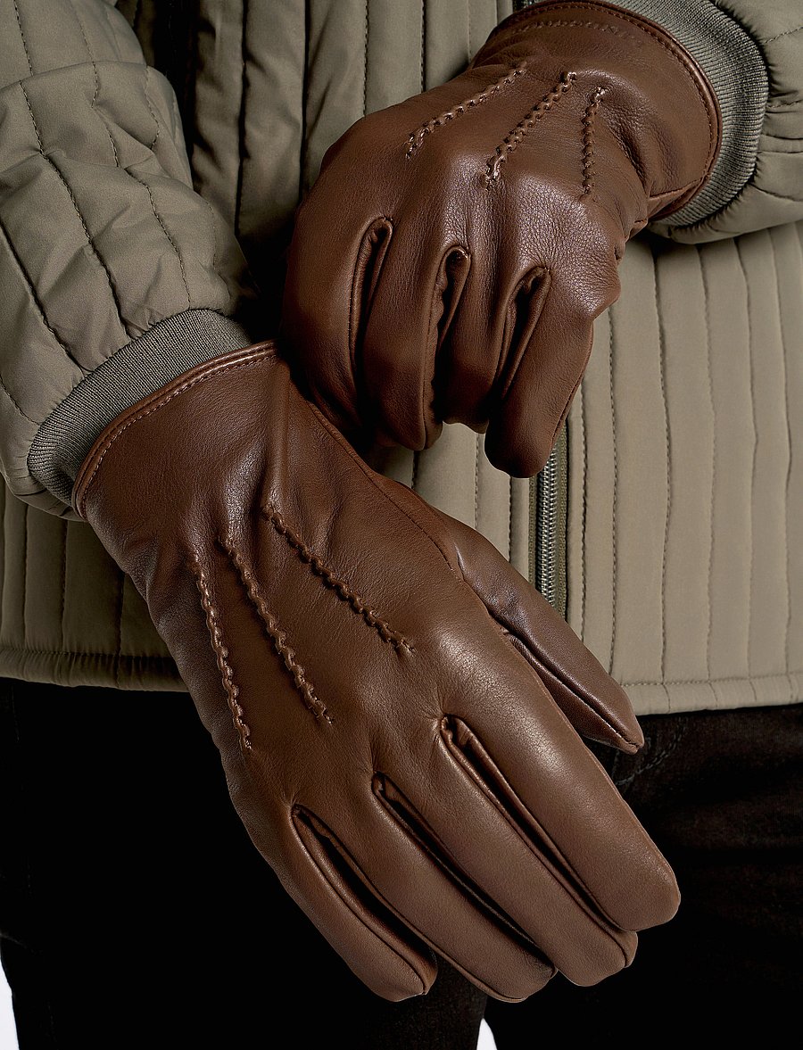 Lindbergh - Leather gloves - kollektionen - brown - 0
