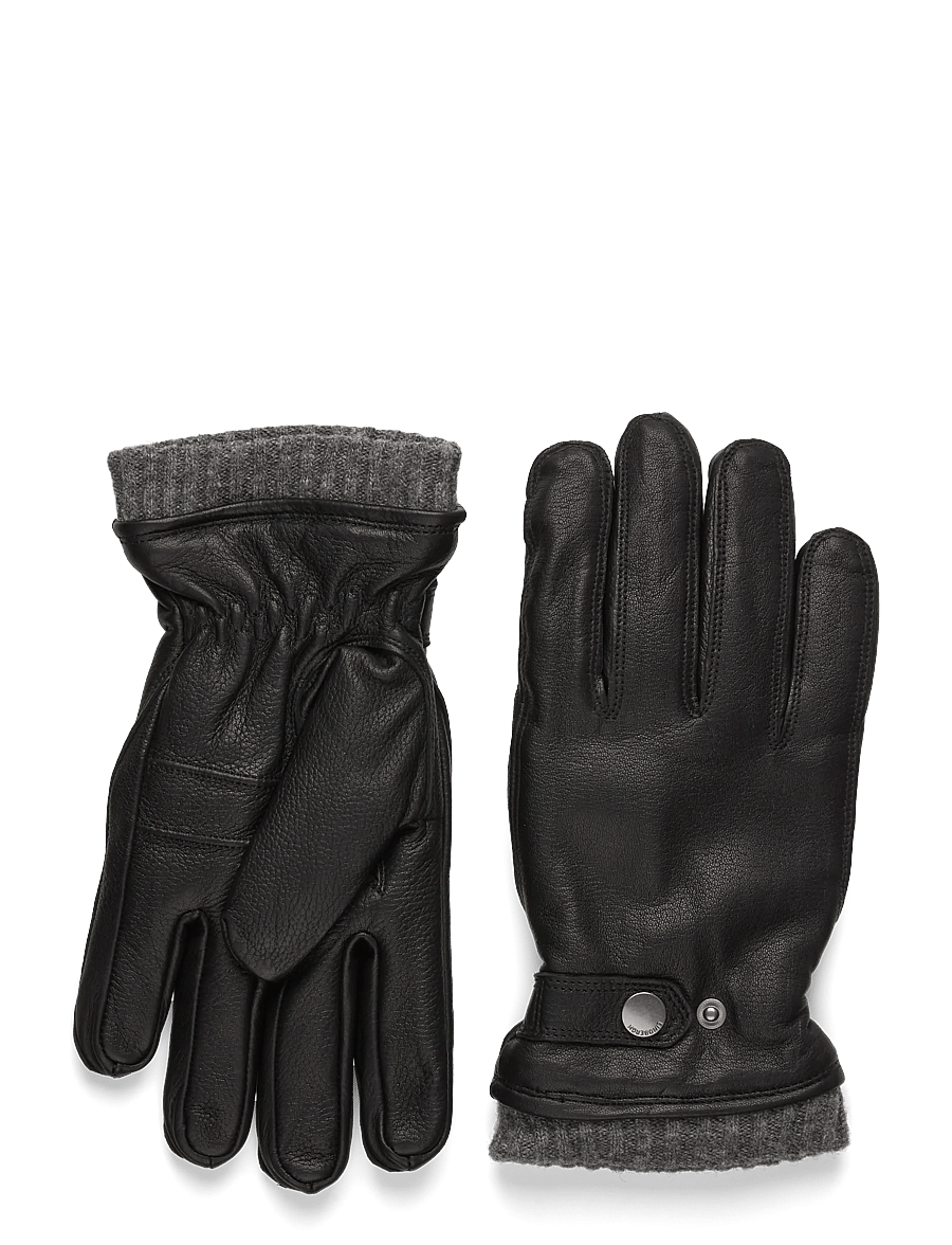 Lindbergh - Soft leather gloves w?. primaloft padding - black - 0