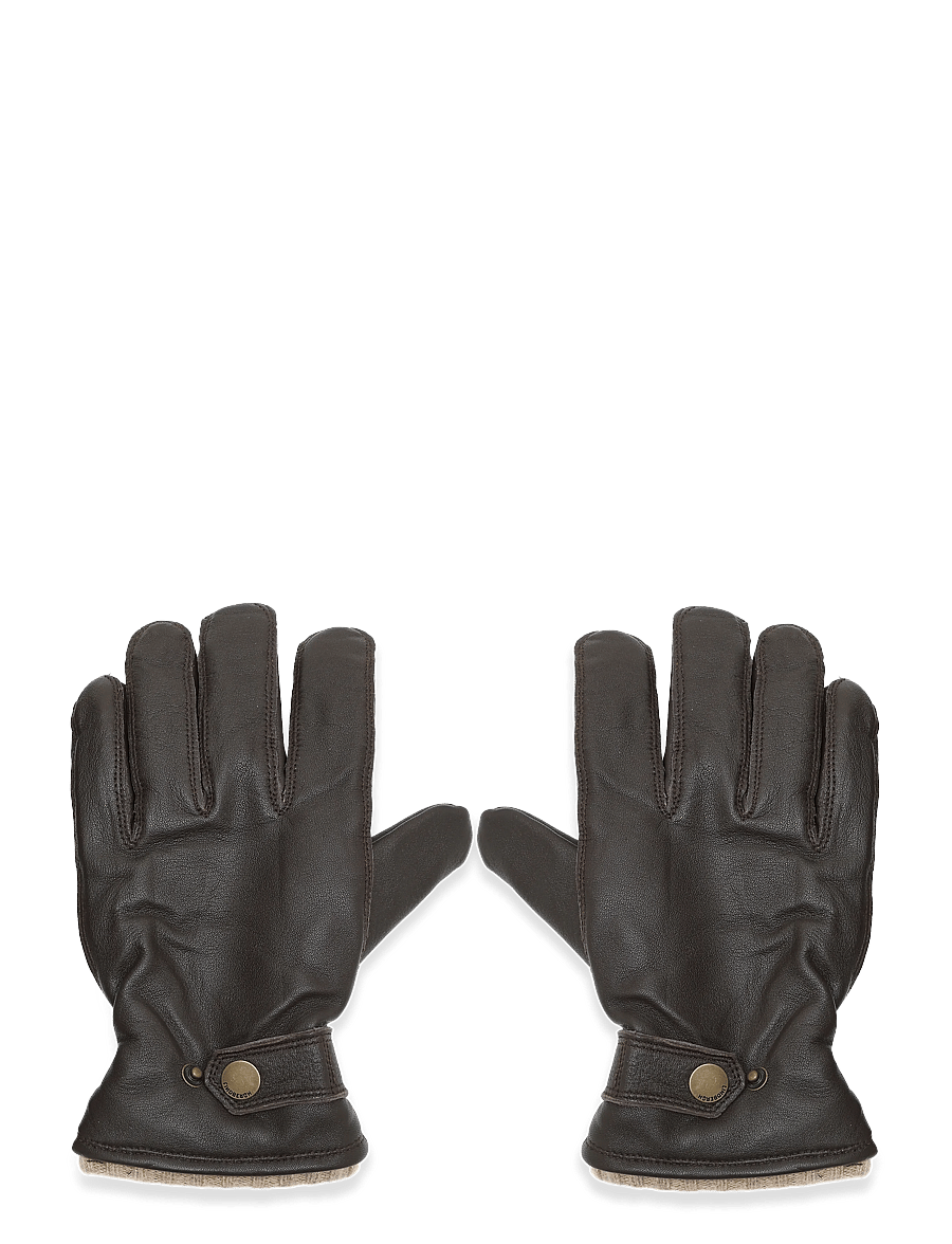 Lindbergh - Soft leather gloves w?. primaloft padding - kollektionen - dk brown - 0