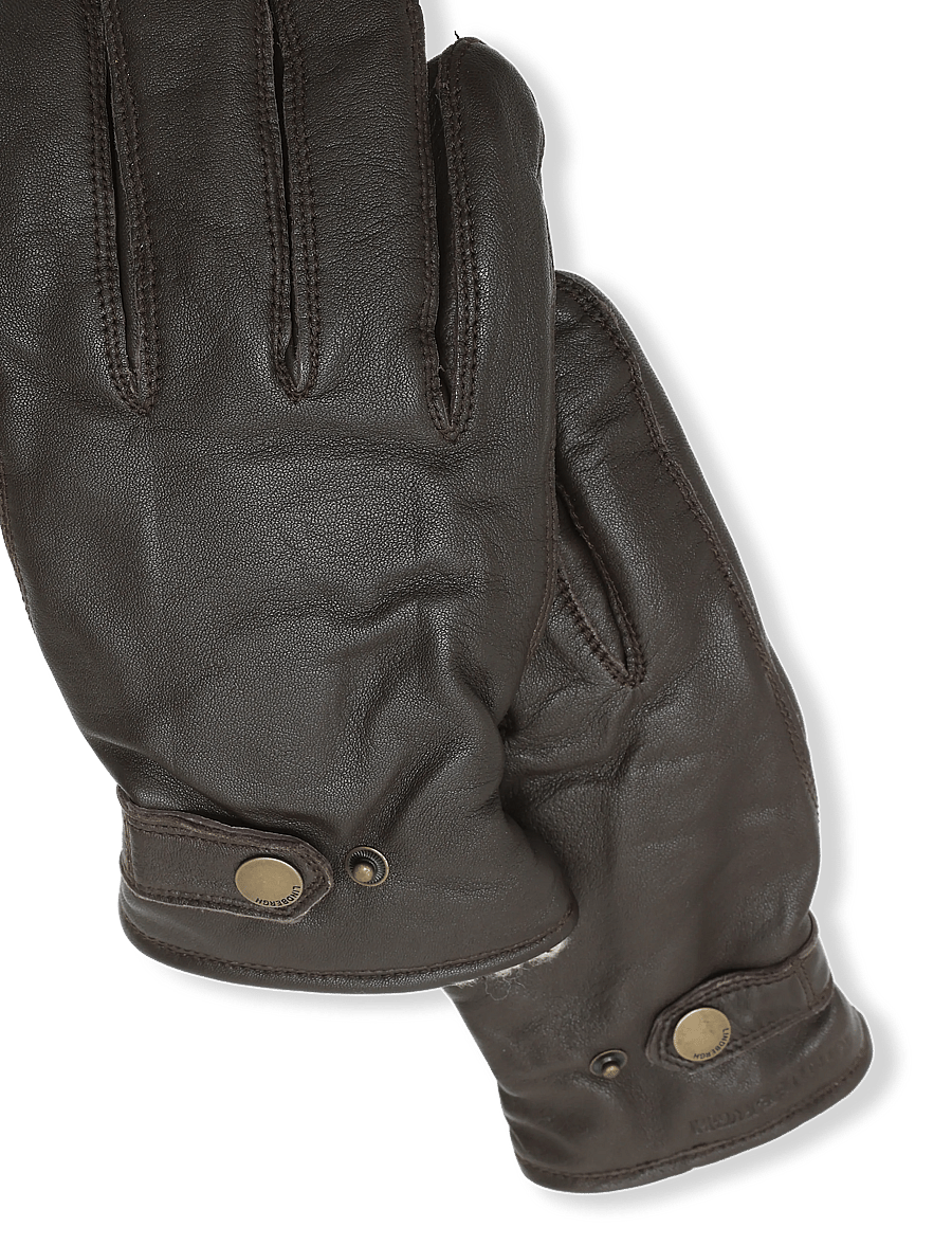 Lindbergh - Soft leather gloves w?. primaloft padding - kollektionen - dk brown - 2