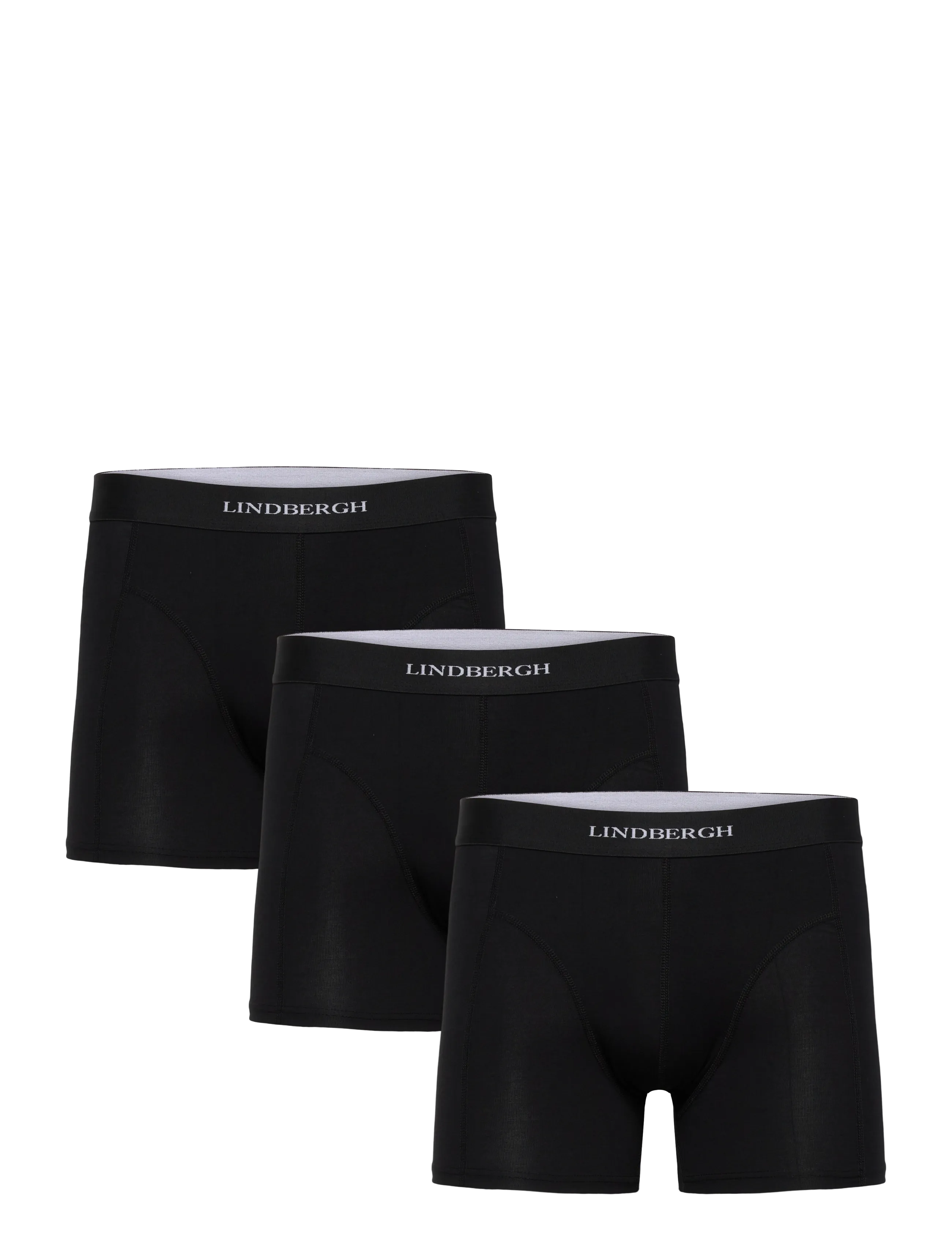 Lindbergh Modal Cotton Boxer 3-Pack, L, Underwear, Schwarz - Boxers, Männerswear