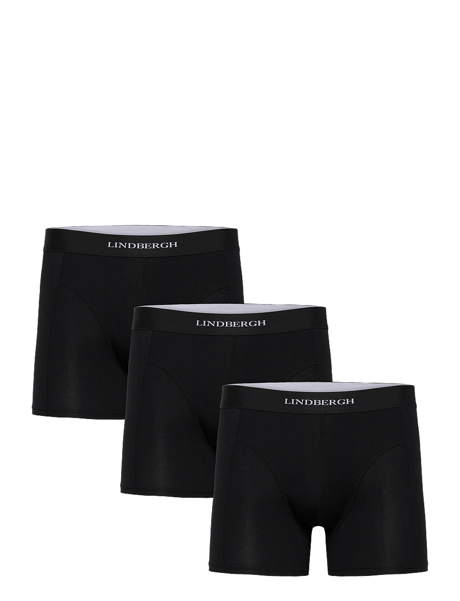 Lindbergh - Modal cotton boxer 3-pack - multipack underpants - black - 0