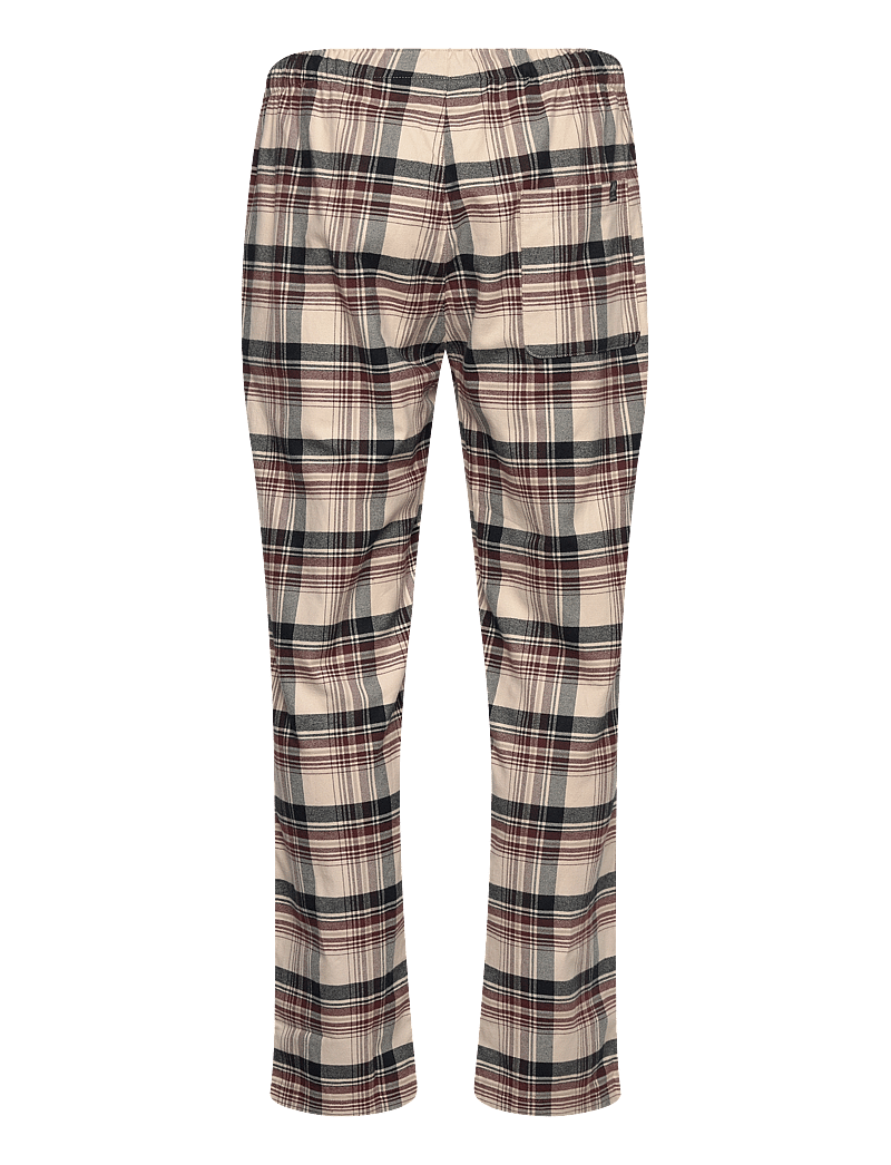 Lindbergh - Checked brushed pyjama pants - burgundy - 1