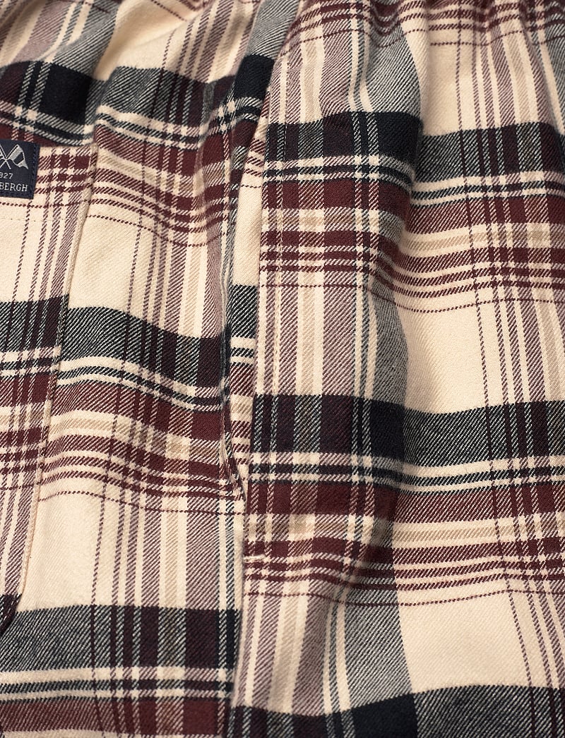 Lindbergh - Checked brushed pyjama pants - burgundy - 2