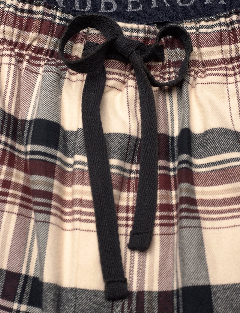 Lindbergh - Checked brushed pyjama pants - burgundy - 3