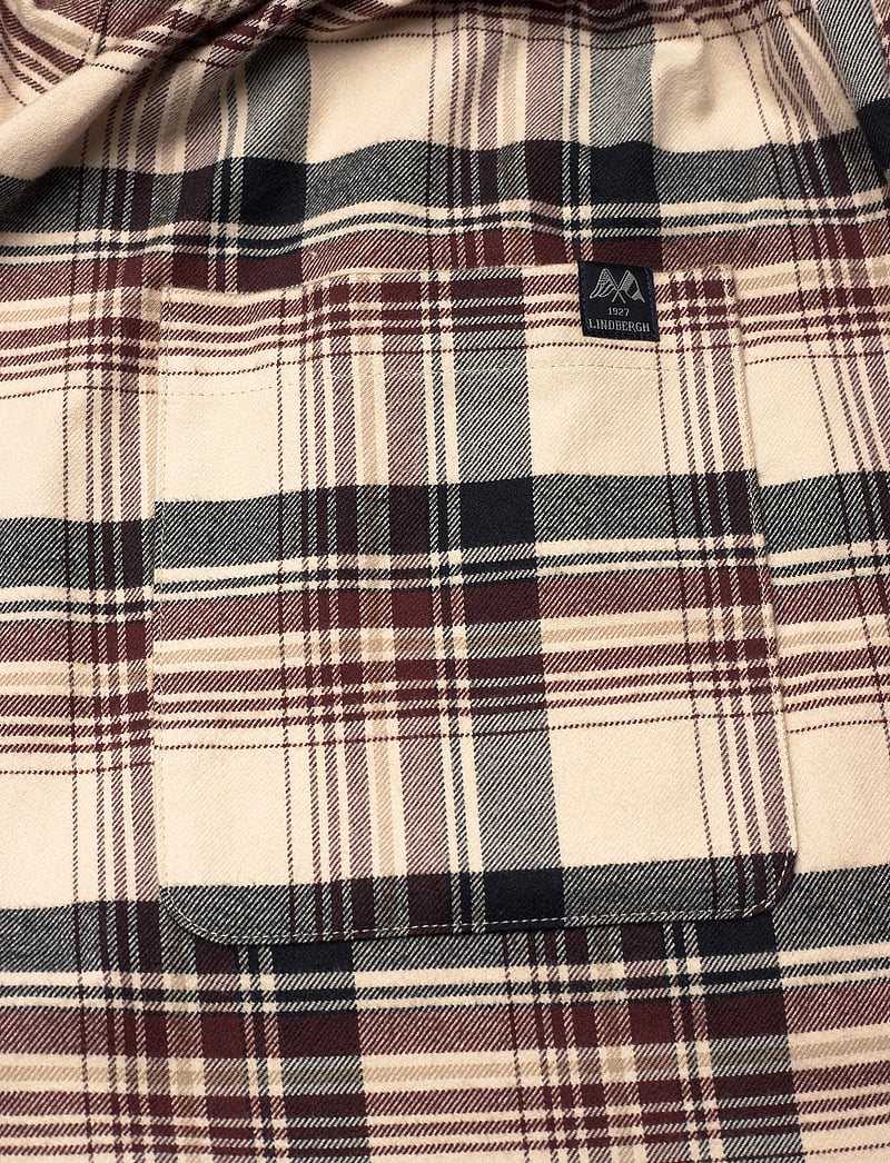 Lindbergh - Checked brushed pyjama pants - burgundy - 4