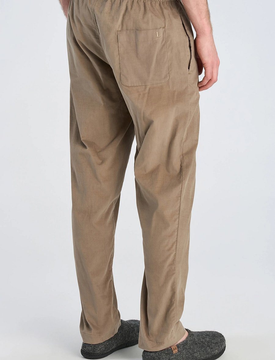 Lindbergh - Fine corduroy pyjama pants - vabaajapüksid - dk sand - 4