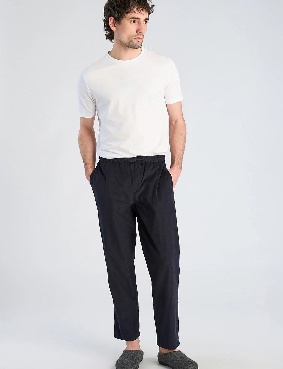 Lindbergh - Fine corduroy pyjama pants - vabaajapüksid - navy - 0