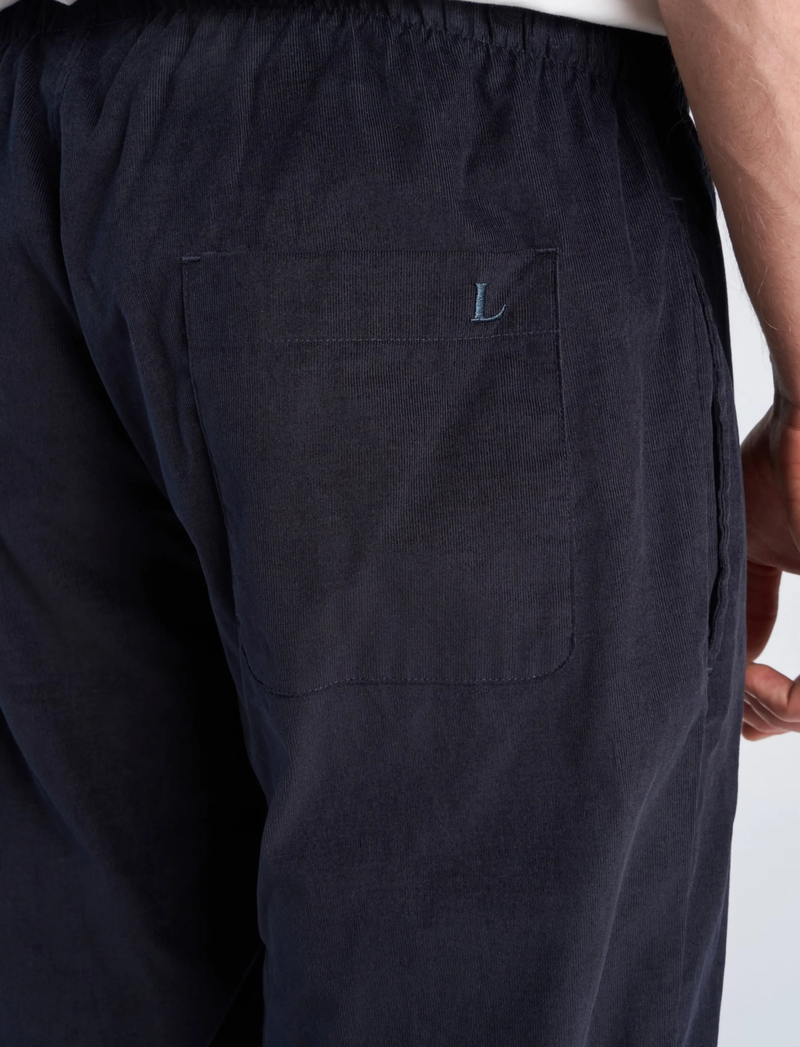 Lindbergh - Fine corduroy pyjama pants - vabaajapüksid - navy - 5