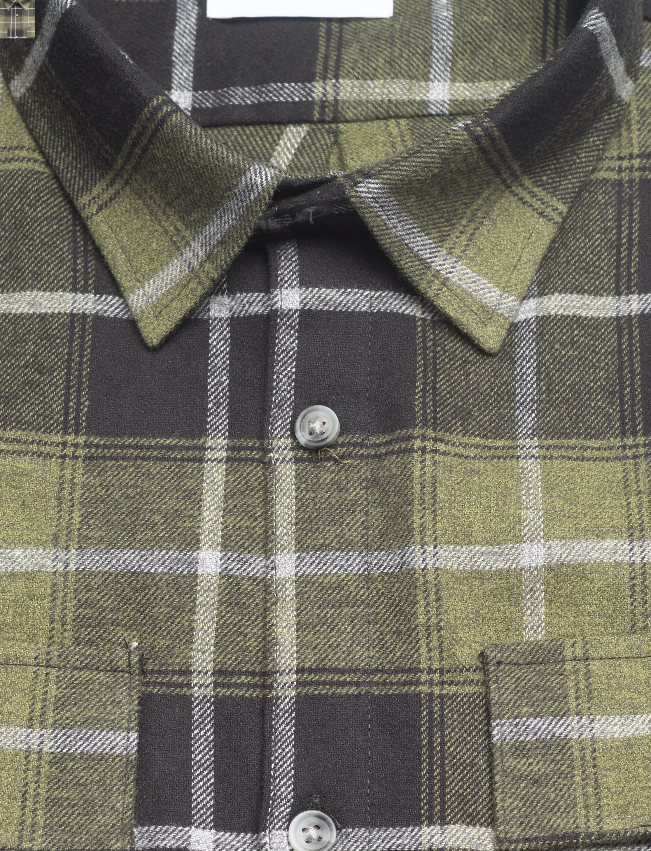 Lindbergh - Checked flannel shirt L/S - ternede skjorter - army - 3