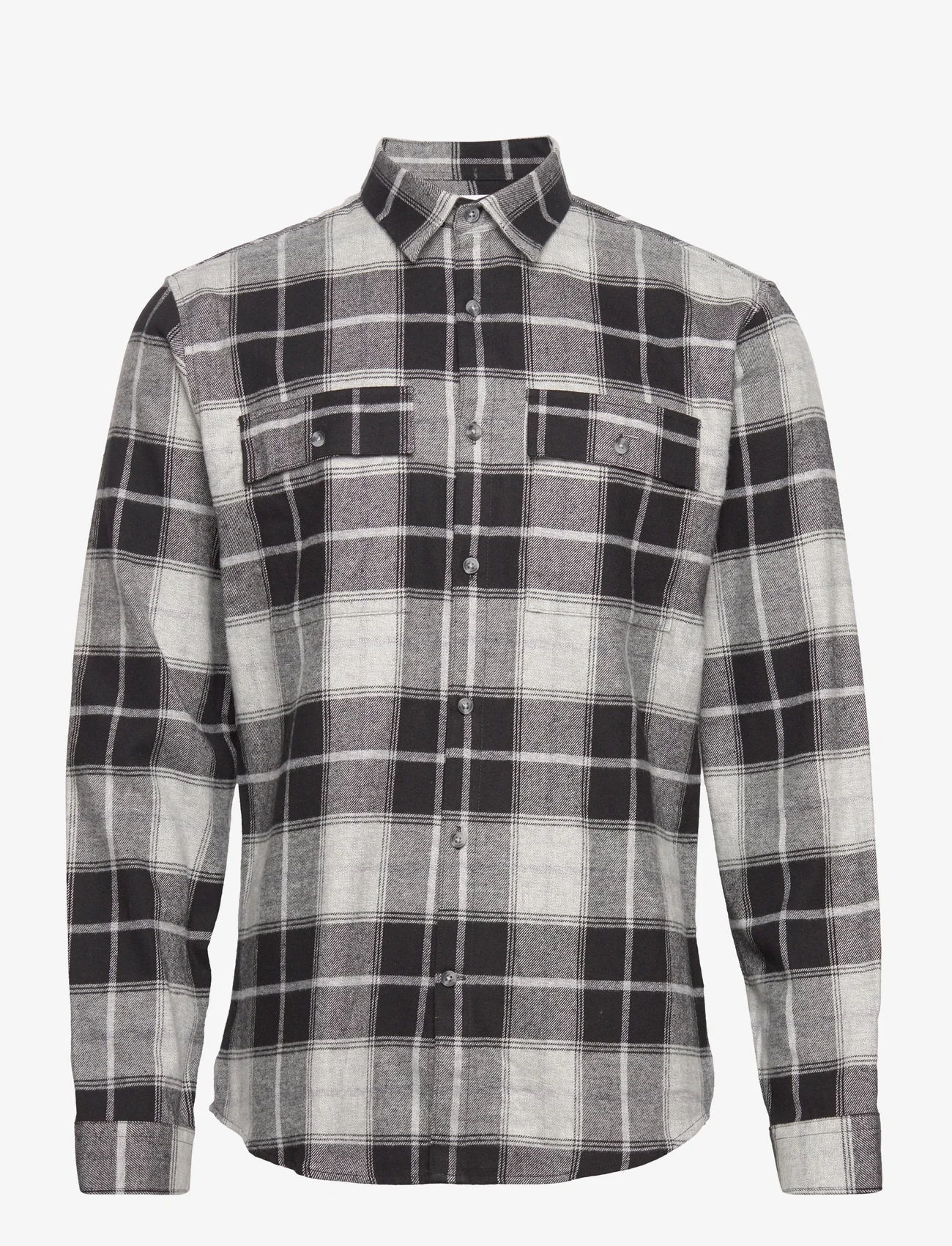Lindbergh - Checked flannel shirt L/S - rutiga skjortor - off white - 0