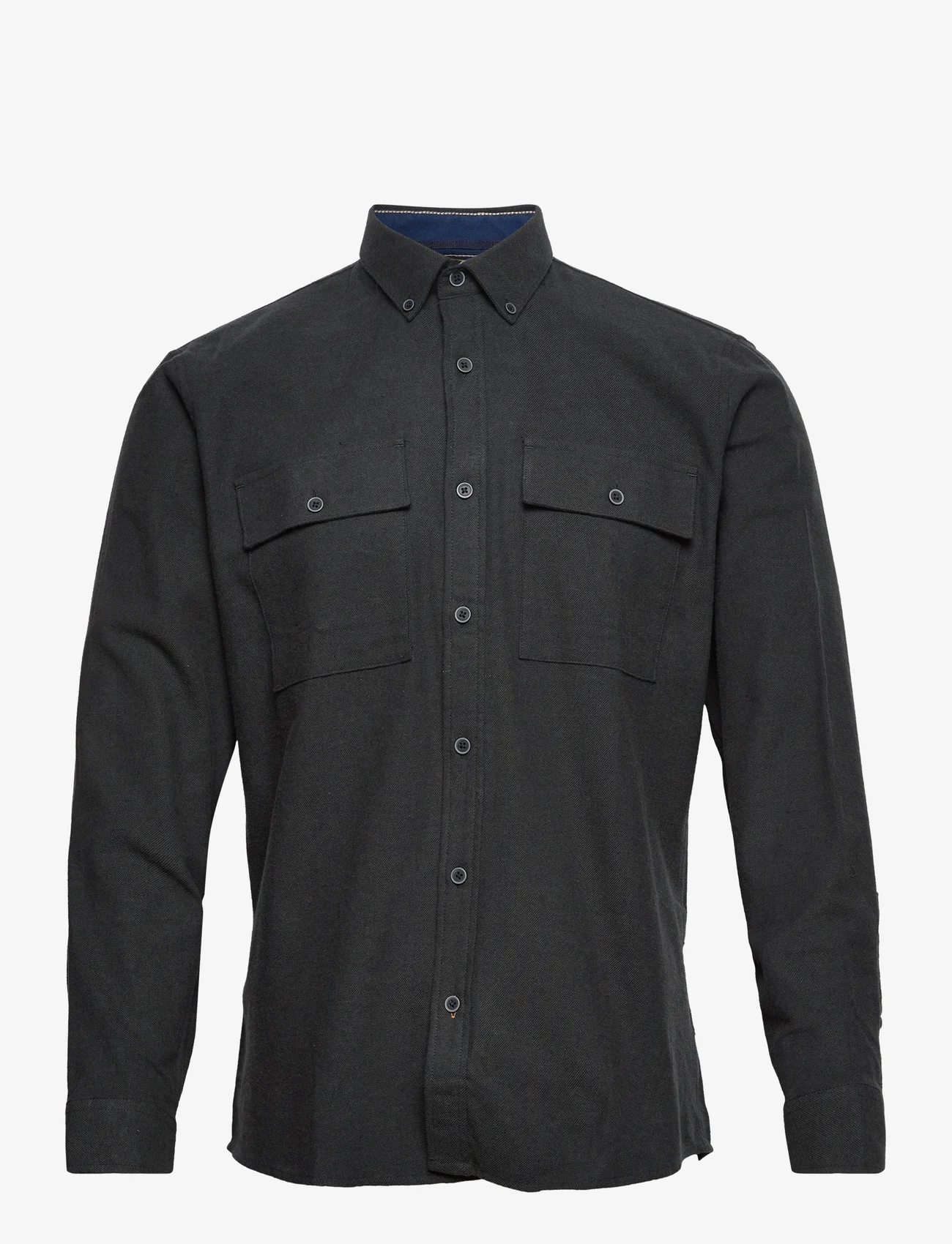 Lindbergh - Brushed twill shirt L/S - basic overhemden - black - 0