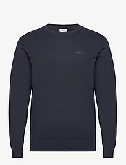 Lindbergh - Knitted O-neck sweater - pyöreäaukkoiset - navy - 0