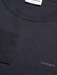 Lindbergh - Knitted O-neck sweater - knitted round necks - navy - 6