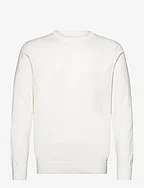 Knitted O-neck sweater - OFF WHITE