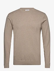Lindbergh - Knitted O-neck sweater - knitted round necks - sand mel - 0