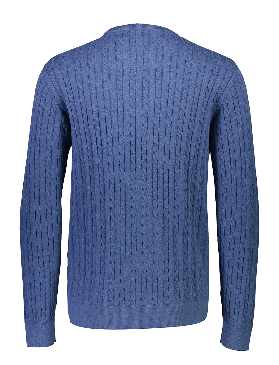 Lindbergh - Knit - rundhalsad - blue mel - 2