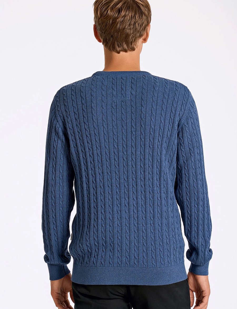 Lindbergh - Knit - rundhalsad - blue mel - 4