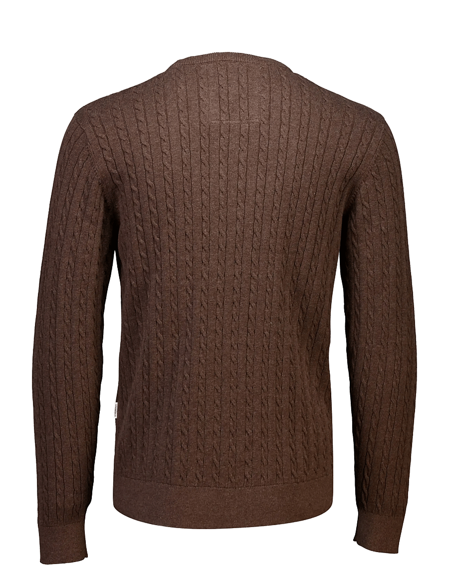 Lindbergh - Knit - rund hals - mid brown mel - 2