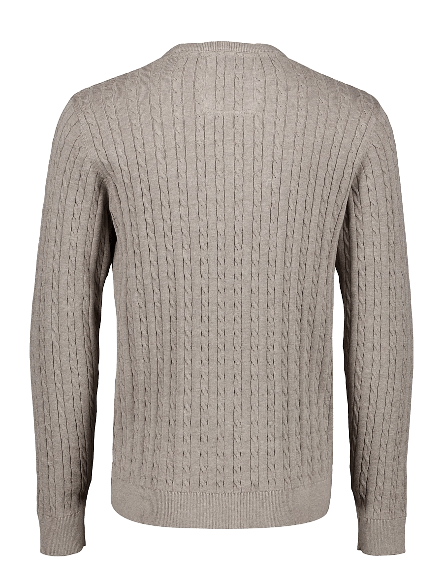 Lindbergh - Knit - rundhalsad - mid sand mel - 2
