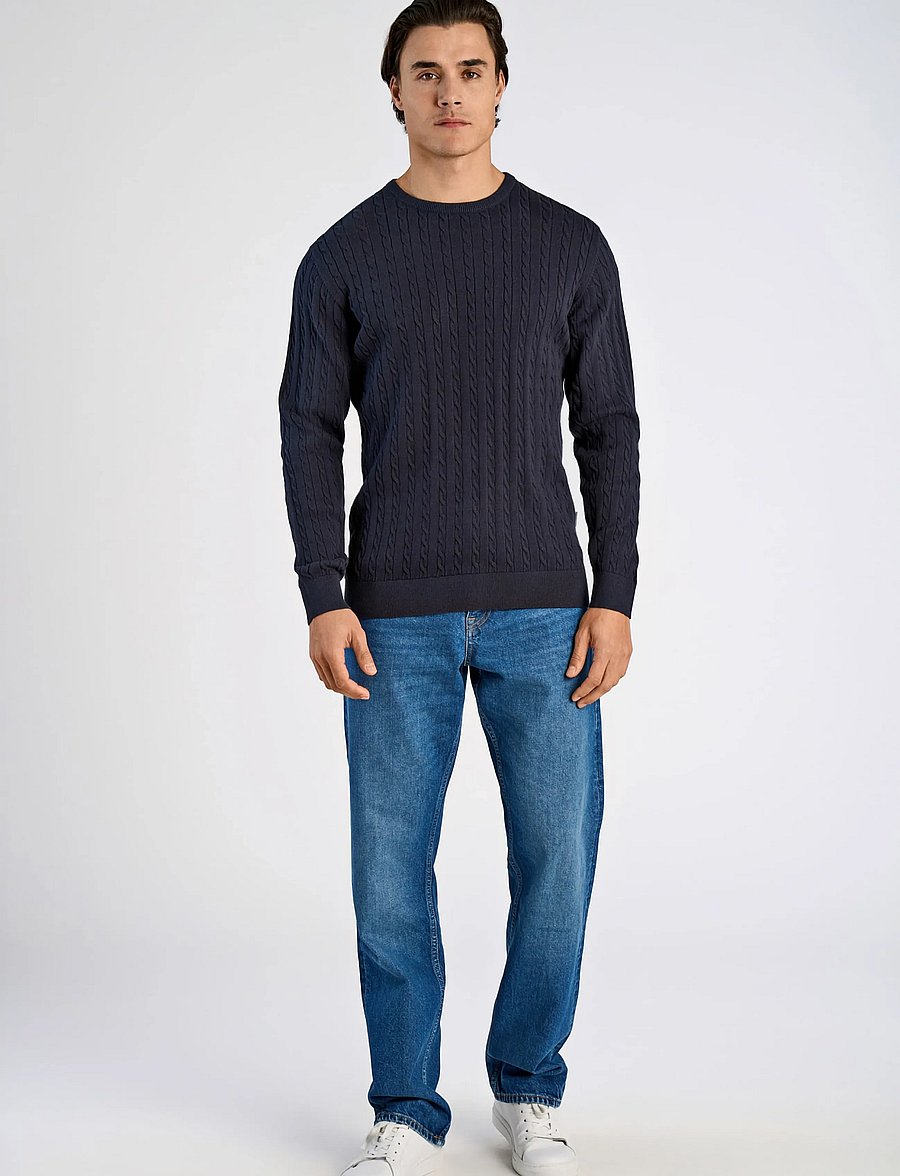 Lindbergh - Knit - rundhalsad - navy - 0