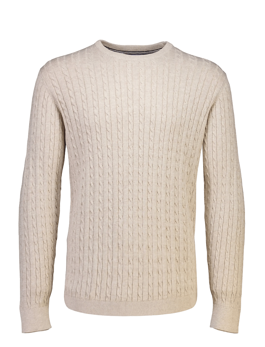 Lindbergh - Knit - rundhalsad - off white mel - 1