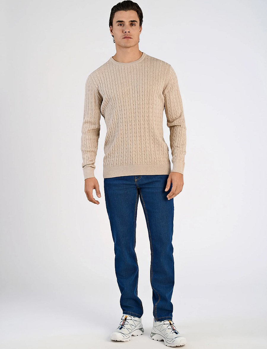 Lindbergh - Knit - rundhalsad - off white mel - 0
